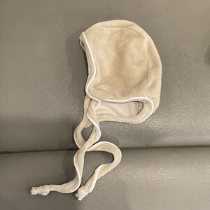 Elys & co Kids Beige velour Baby Bonnet Hat